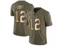 Nike Jaleel Scott Limited Olive Gold Youth Jersey - NFL Baltimore Ravens #12 2017 Salute to Service