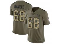 Nike James Daniels Limited Olive Camo Men's Jersey - NFL Chicago Bears #68 2017 Salute to Service