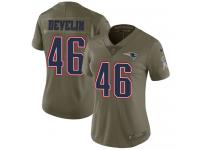 Nike James Develin Limited Olive Women's Jersey - NFL New England Patriots #46 2017 Salute to Service