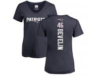 Nike James Develin Navy Blue Backer Women's - NFL New England Patriots #46 T-Shirt