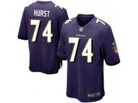 Nike James Hurst Game Purple Home Youth Jersey - NFL Baltimore Ravens #74