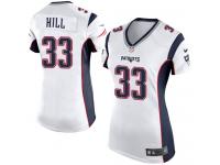 Nike Jeremy Hill Game White Road Women's Jersey - NFL New England Patriots #33