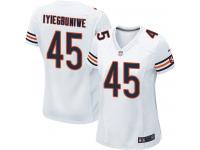 Nike Joel Iyiegbuniwe Game White Road Women's Jersey - NFL Chicago Bears #45