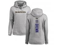 Nike John Brown Ash Backer Women's - NFL Baltimore Ravens #13 Pullover Hoodie