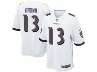 Nike John Brown Game White Road Men's Jersey - NFL Baltimore Ravens #13