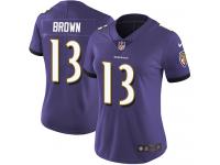 Nike John Brown Limited Purple Home Women's Jersey - NFL Baltimore Ravens #13 Vapor Untouchable