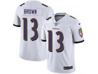 Nike John Brown Limited White Road Men's Jersey - NFL Baltimore Ravens #13 Vapor Untouchable