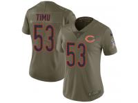 Nike John Timu Limited Olive Women's Jersey - NFL Chicago Bears #53 2017 Salute to Service
