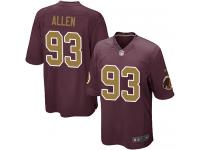 Nike Jonathan Allen Game Burgundy Red Alternate Youth Jersey - NFL Washington Redskins #93 80th Anniversary
