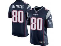 Nike Jordan Matthews Game Navy Blue Home Youth Jersey - NFL New England Patriots #80