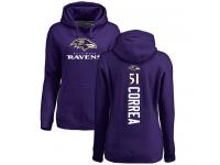 Nike Kamalei Correa Purple Backer Women's - NFL Baltimore Ravens #51 Pullover Hoodie