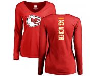 Nike Kenneth Acker Red Backer Slim Fit Women's - NFL Kansas City Chiefs #25 Long Sleeve T-Shirt