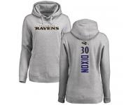 Nike Kenneth Dixon Ash Backer Women's - NFL Baltimore Ravens #30 Pullover Hoodie