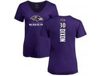 Nike Kenneth Dixon Purple Backer Women's - NFL Baltimore Ravens #30 Long Sleeve T-Shirt