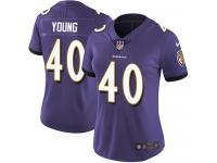 Nike Kenny Young Elite Purple Home Women's Jersey - NFL Baltimore Ravens #40 Vapor Untouchable