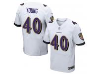 Nike Kenny Young Elite White Road Men's Jersey - NFL Baltimore Ravens #40