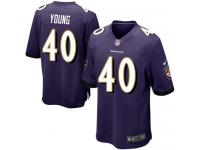Nike Kenny Young Game Purple Home Men's Jersey - NFL Baltimore Ravens #40