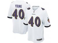 Nike Kenny Young Game White Road Youth Jersey - NFL Baltimore Ravens #40