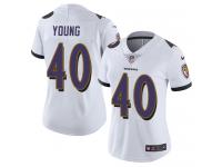 Nike Kenny Young Limited White Road Women's Jersey - NFL Baltimore Ravens #40 Vapor Untouchable