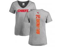 Nike Laurent Duvernay-Tardif Ash Backer V-Neck Women's - NFL Kansas City Chiefs #76 T-Shirt