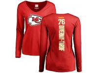 Nike Laurent Duvernay-Tardif Red Backer Slim Fit Women's - NFL Kansas City Chiefs #76 Long Sleeve T-Shirt