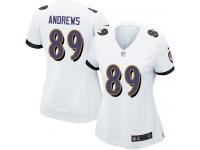 Nike Mark Andrews Game White Road Women's Jersey - NFL Baltimore Ravens #89