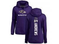 Nike Mark Andrews Purple Backer Women's - NFL Baltimore Ravens #89 Pullover Hoodie