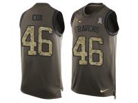 Nike Men NFL Baltimore Ravens #46 Morgan Cox Olive Salute To Service Tank Top