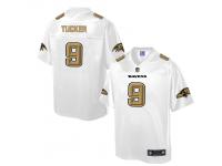 Nike Men NFL Baltimore Ravens #9 Justin Tucker White Game Jersey