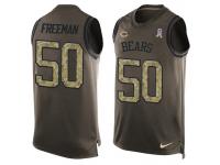 Nike Men NFL Chicago Bears #50 Jerrell Freeman Olive Salute To Service Tank Top