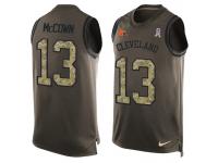 Nike Men NFL Cleveland Browns #13 Josh McCown Olive Salute To Service Tank Top