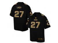 Nike Men NFL Green Bay Packers #27 Eddie Lacy Black Game Jersey