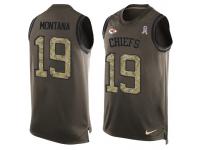 Nike Men NFL Kansas City Chiefs #19 Joe Montana Olive Salute To Service Tank Top