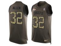 Nike Men NFL Kansas City Chiefs #32 Marcus Allen Olive Salute To Service Tank Top