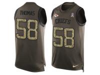 Nike Men NFL Kansas City Chiefs #58 Derrick Thomas Olive Salute To Service Tank Top