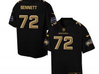 Nike Men NFL Seattle Seahawks #72 Michael Bennett Black Game Jersey
