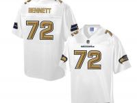 Nike Men NFL Seattle Seahawks #72 Michael Bennett White Game Jersey