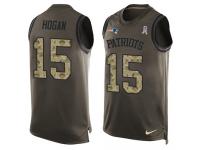 Nike Men's Chris Hogan Limited Green Jersey - New England Patriots NFL #15 Salute to Service Tank