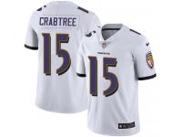 Nike Michael Crabtree Elite White Road Youth Jersey - NFL Baltimore Ravens #15 Vapor Untouchable
