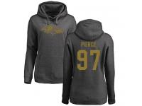 Nike Michael Pierce Ash One Color Women's - NFL Baltimore Ravens #97 Pullover Hoodie