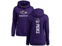 Nike Michael Pierce Purple Backer Women's - NFL Baltimore Ravens #97 Pullover Hoodie