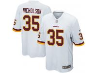 Nike Montae Nicholson Game White Road Youth Jersey - NFL Washington Redskins #35