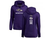 Nike Morgan Cox Purple Backer Women's - NFL Baltimore Ravens #46 Pullover Hoodie