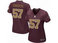 Nike Nick Sundberg Washington Redskins Women's Game Burgundy Alternate Jersey