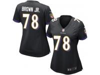 Nike Orlando Brown Jr. Game Black Alternate Women's Jersey - NFL Baltimore Ravens #78