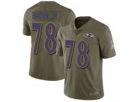 Nike Orlando Brown Jr. Limited Olive Youth Jersey - NFL Baltimore Ravens #78 2017 Salute to Service