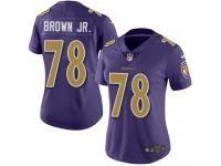 Nike Orlando Brown Jr. Limited Purple Women's Jersey - NFL Baltimore Ravens #78 Rush Vapor Untouchable