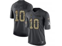 Nike Patriots #10 Jimmy Garoppolo Black Men Stitched NFL Limited 2016 Salute to Service Jersey