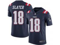 Nike Patriots #18 Matt Slater Navy Blue Men Stitched NFL Limited Rush Jersey