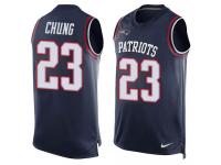 Nike Patriots #23 Patrick Chung Navy Blue Team Color Men Stitched NFL Tank Top